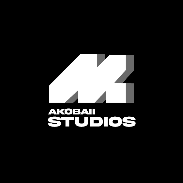 Akobaii Studios logo in white on black