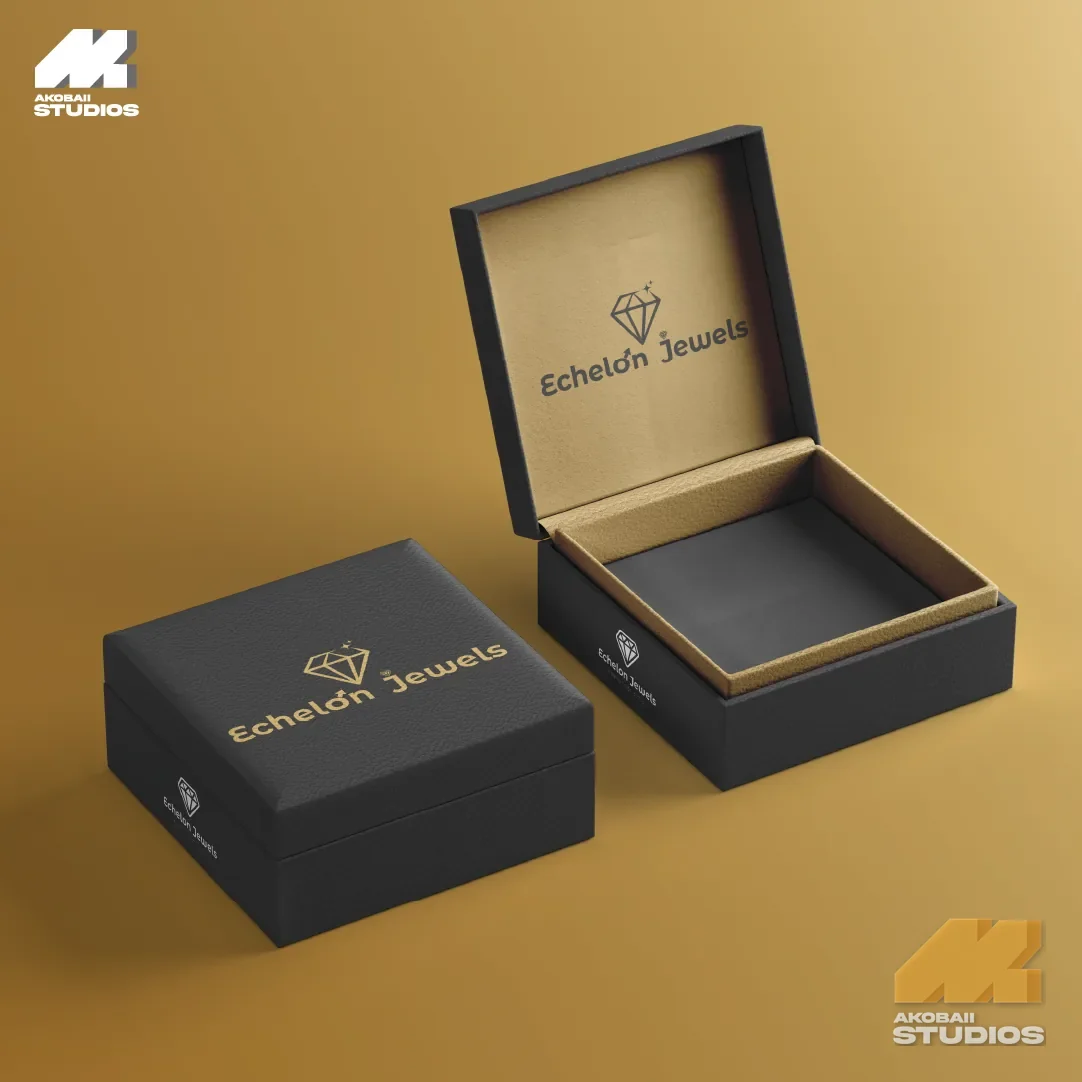 Open Echelon Jewels box in gold light