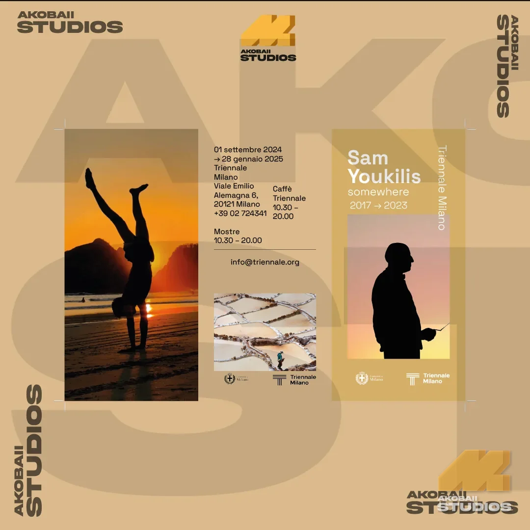 Layout board with a silhouette photograph