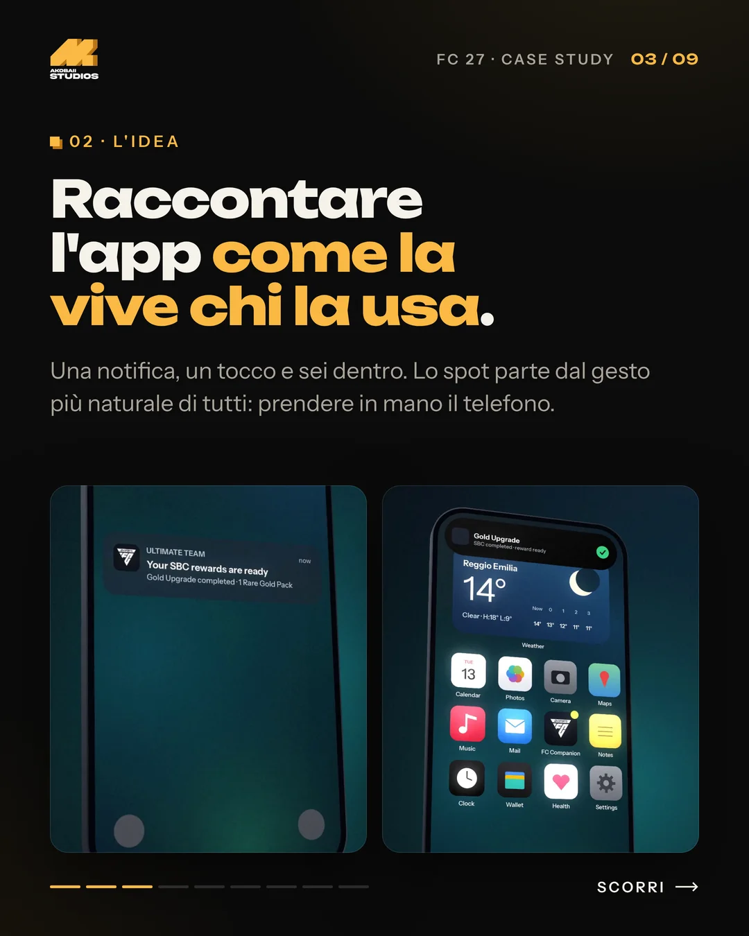 FC 27 case study carousel: telling the app the way people use it